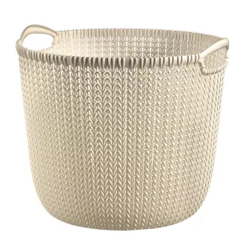 Curver Knit L apaļais veļas grozs 30L balts 40x39x33cm