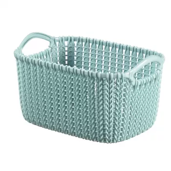 CURVER Grozu adīta XS taisnstūra 3L uzglabāšanas grozs zils 25x18x14cm