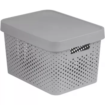 Curver Infinity Recycled 17L uzglabāšanas kaste 36x27x22cm pelēka