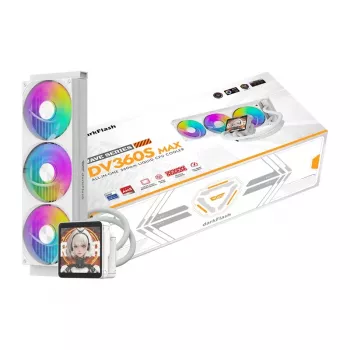 DarkFlash DV360S MAX White 360mm ARGB AIO šķidruma CPU dzesētājs