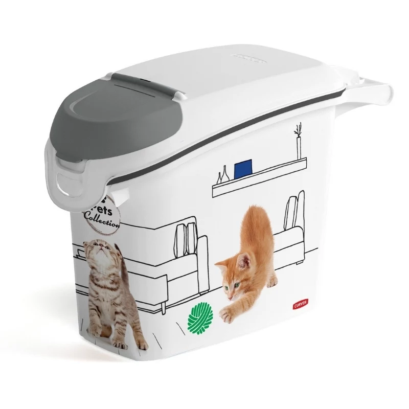 CURVER Pets Life suņu un kaķu barības uzglabāšanas trauks 6 kg 15 L hermētisks 23x50x36 cm