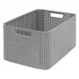 CURVER Style L uzglabāšanas kaste 43,6 x 32,6 x 23 cm gaiši pelēka rotangpinuma efekts 33L