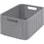 CURVER Style uzglabāšanas kaste M 38.6x28.7x17 cm gaiši pelēka rotangpinuma efekts 17L