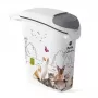 CURVER Petlife hermētisks mājdzīvnieku barības uzglabāšanas trauks 23L suņiem un kaķiem, 10kg sausās barības, bez BPA plastmasa, fiksējošs vāks, pelēks