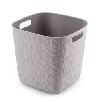 CURVER Softex kvadrātveida uzglabāšanas grozs 15L krīta balts 27,9x27,9x26,9cm