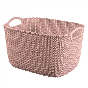 Curver Knit L taisnstūra uzglabāšanas grozs 19L 40x30x23 cm rozā