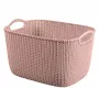 Curver Knit L taisnstūra uzglabāšanas grozs 19L 40x30x23 cm rozā