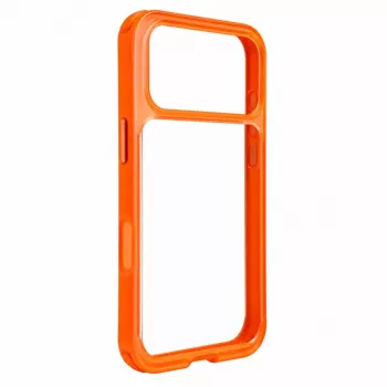 Evelatus Apple iPhone 17 Pro LiveCase hibrīda maciņš ar statīvu PC+TPU oranžs