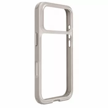 Evelatus Apple iPhone 17 Pro LiveCase hibrīda korpuss ar statīvu PC+TPU sudraba
