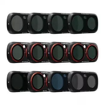 Freewell Insta360 Luna Ultra filtru komplekts (12 gab.) - magnētiskā ātrās nomaiņas ND, CPL, ND/PL, UV filtri Insta360 X4