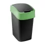 CURVER Flip Bin 9L melns/zaļš atkritumu tvertne