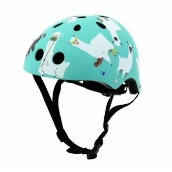 Hornit Llama bērnu velosipēda ķivere, vidēja 53-58cm, balta/daudzkrāsu, LED gaisma LLM921