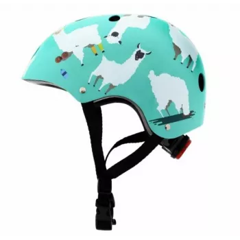 Hornit Llama bērnu velosipēda ķivere, vidēja 53-58cm, balta/daudzkrāsu, LED gaisma LLM921