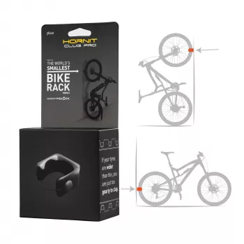 Hornit CLUG PRO MTB Plus velosipēdu uzglabāšanas sistēma - melna, XXL (piemērota 2,3 inch-3,3 inch riepām) 7765PCP