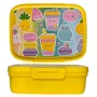 CURVER Snap Box taisnstūra pārtikas uzglabāšanas trauks ar dalītāju 1,8L dzeltens Kawaii