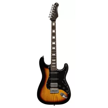 Stagg SES-60 SNB elektriskā ģitāra - Sonic Blue, SSS skaņas uzņēmēji, Alksnis korpuss