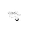 KEEPEER Crystalbox Cornelia 4L caurspīdīga uzglabāšanas kaste ar vāku, 29,5 x 19,5 x 12,5 cm