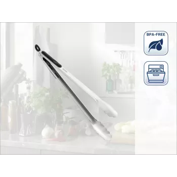 LEIFHEIT Virtuves un grila pincetes 41cm Nerūsējošais tērauds ar fiksācijas mehānismu