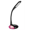 Activejet AJE-VENUS RGB melna LED galda lampa ar RGB pamatni, 7W galvenā gaisma, 3W RGB pamatne, 400lm, 3000K/4500K/6000K, skārienjutīga vadība, elastīgs kakls