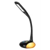 Activejet AJE-VENUS RGB melna LED galda lampa ar RGB pamatni, 7W galvenā gaisma, 3W RGB pamatne, 400lm, 3000K/4500K/6000K, skārienjutīga vadība, elastīgs kakls