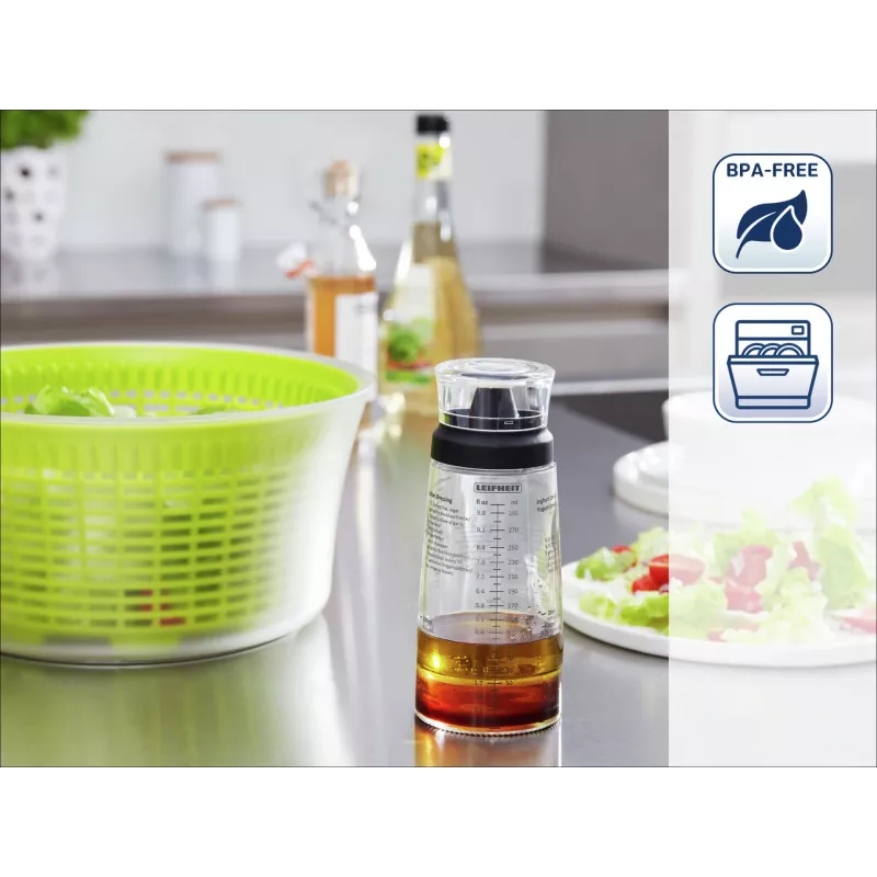 LEIFHEIT salātu mērces šeikers 300 ml, caurspīdīgs/zaļš