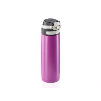 LEIFHEIT Thermos Flip 600 ml purpura vakuuma izolēta nerūsējošā tērauda pudele