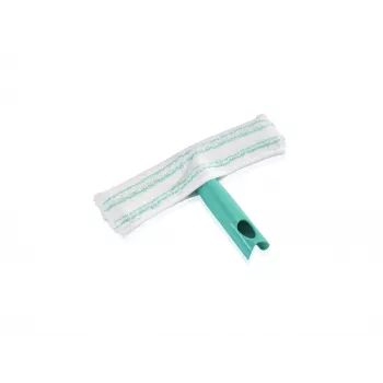 LEIFHEIT Logu tīrītājs M ar Click sistēmu, 28 cm gumijas asmens, ergonomisks neslīdošs rokturis, balts/zaļš