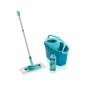 LEIFHEIT Grīdas tīrīšanas komplekts Clean Twist M Ergo ar Power Cleaner 1L, Spin mop sistēma, zaļš/balts