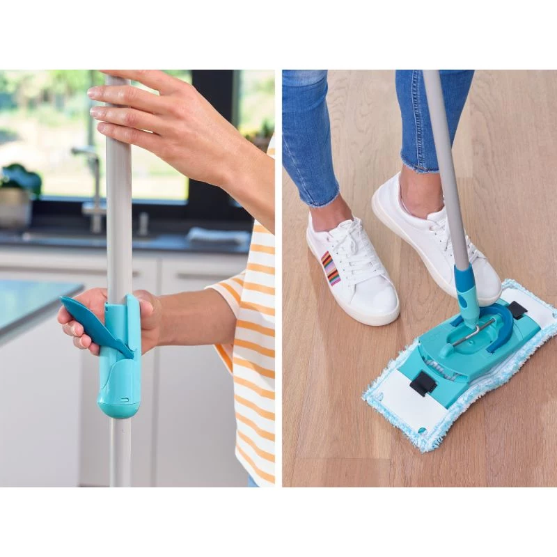LEIFHEIT Grīdas tīrīšanas komplekts Clean Twist M Ergo ar Power Cleaner 1L, Spin mop sistēma, zaļš/balts