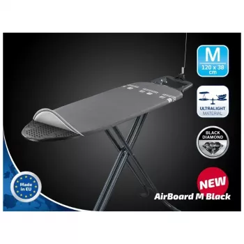 LEIFHEIT Air Board M gludināmais dēlis, Thermo-Reflect, melns, 120 x 38 cm