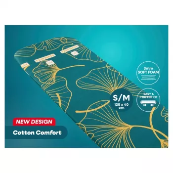 LEIFHEIT Cotton Comfort gludināmā dēļa pārvalks S/M 125x40 cm zili/balti svītrains