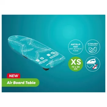 LEIFHEIT Air Board Table Compact gludināmais dēlis 70x30 cm, Thermo-Reflect, salokāms, zils/balts