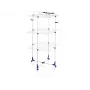 LEIFHEIT Classic Tower 340 iekštelpu/āra salokāms drēbju žāvētājs, 34 m žāvēšanas garums, 3 līmeņi, balts ar ziliem akcentiem, 360° ritentiņi