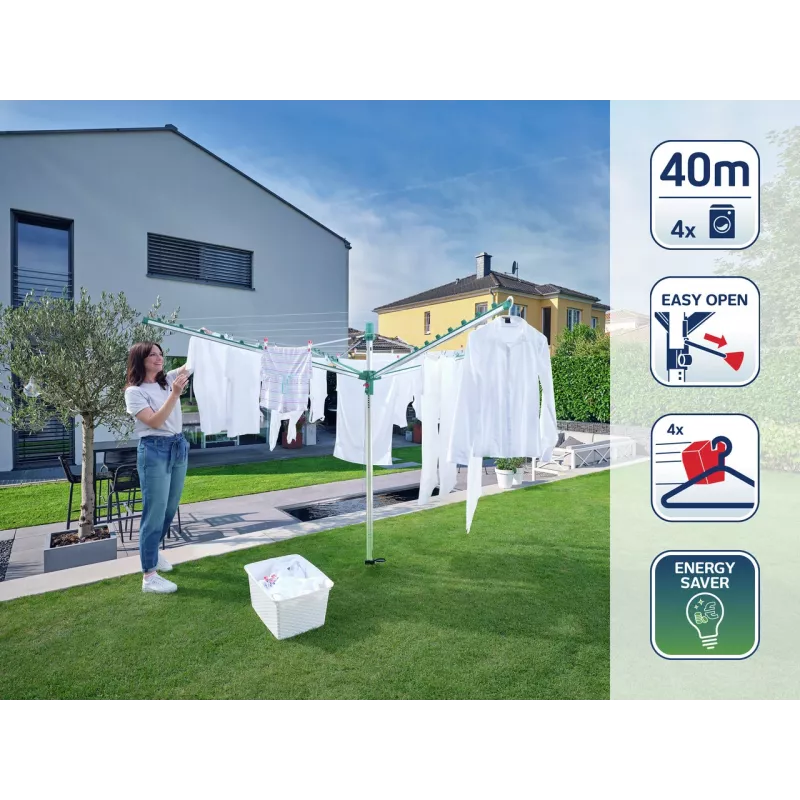 LEIFHEIT rotējošais veļas žāvētājs Linomatic V 400