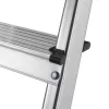 Hailo L40 StandardLine 4 pakāpienu alumīnija saliekamās kāpnes ar drošības margām, 150 kg, EN 131