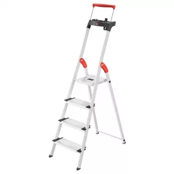 HAILO L85 ComfortLine alumīnija 4 pakāpienu mājsaimniecības kāpnes