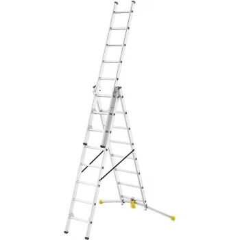 HAILO Kombinētās kāpnes HobbyLOT Alumīnija 2x8 + 1x9 Pakāpieni