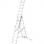 HAILO Kombinētās kāpnes HobbyLOT Alumīnija 2x8 + 1x9 Pakāpieni