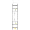 HAILO Kombinētās kāpnes HobbyLOT Alumīnija 2x8 + 1x9 Pakāpieni