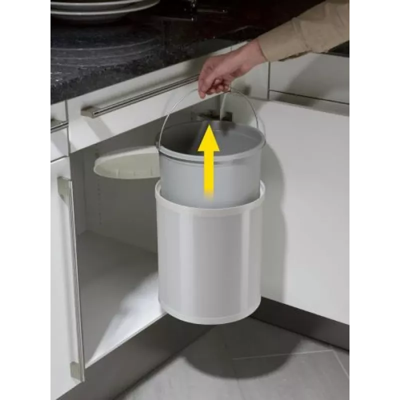 HAILO Iebūvējams atkritumu tvertne Compact-Box M 15L Balts