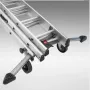 Hailo SafetyLine kāpņu riteņi – 2 daļu mobilitātes komplekts, 120 mm fiksēti rullīši ar gumijas protektoru, bez instrumentiem uzliekams klipša stiprinājums, melns/sarkans