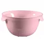CURVER Caurduris Kitchen Essentials 5 daļu silikona un akācijas koka virtuves piederumu komplekts, rozā