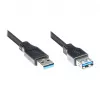 Good Connections USB 3.0 pagarinājuma kabelis, Type-A male uz Type-A female, melns, 3 m 2711-S03