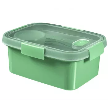 CURVER Pārtikas trauks pusdienu komplekts taisnstūrveida 1,2L Smart Eco To Go 20x15x9cm gaiši zaļš