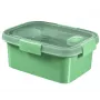 CURVER Pārtikas trauks pusdienu komplekts taisnstūrveida 1,2L Smart Eco To Go 20x15x9cm gaiši zaļš