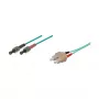 Good Connections SC/ST Duplex OM3 daudzmodu šķiedras savienojuma kabelis, 50/125µm, LSZH, 2m, akvamarīna