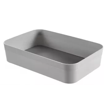 CURVER Infinity Recycled XL uzglabāšanas grozs 23x15x5 cm pelēks