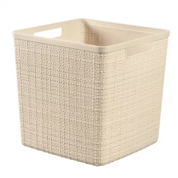 CURVER Jutas grozs kvadrātveida 17L 28x28x27 cm Krēmkrāsas