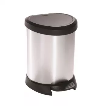 CURVER Pedāļa spainis Deco Bin 5L Sudraba