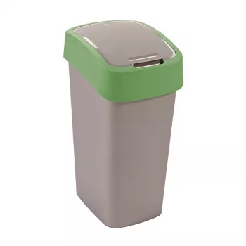 CURVER Flip Bin 45L atkritumu tvertne sudraba/zaļa